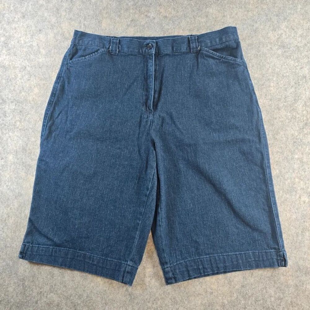 Karen Scott Bermuda Jean Shorts Size 16 Wider-Leg